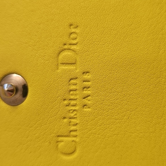 Christian Dior Yellow and Snake Print Wallet On Chain - Picture 2 of 9